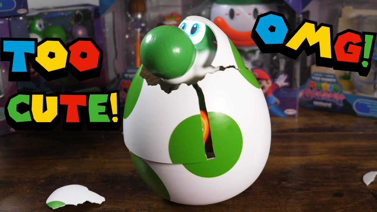 This is the CUTEST Toy Ever! - Mario Galaxy Movie Hatching Yoshi (Unboxing)