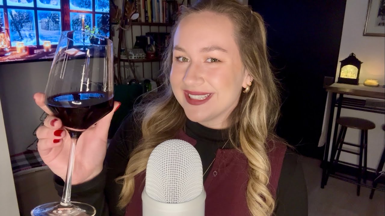 Cozy ASMR | Have a glass of wine with me 🍷
