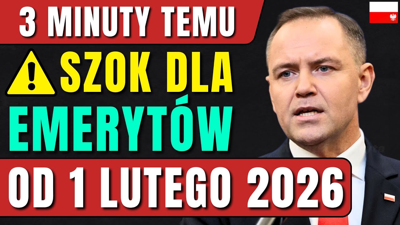 3 MINUTY TEMU! UWAGA Emeryci 🚨 PILNE: ZUS przeliczy miliony emerytur od 1 LUTEGO 2026: sprawdź TERAZ