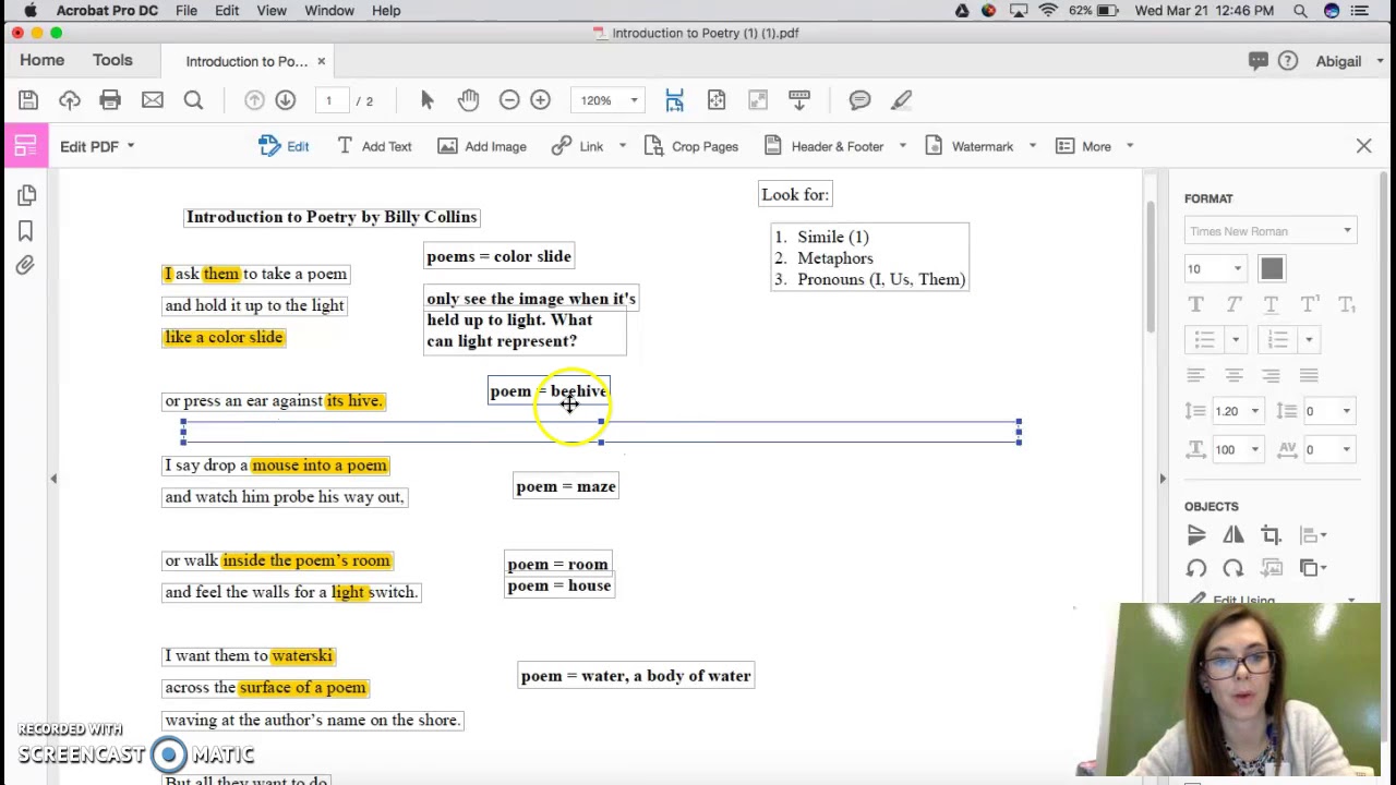 Analyzing Poetry with Billy Collins’ “Introduction to Poetry”