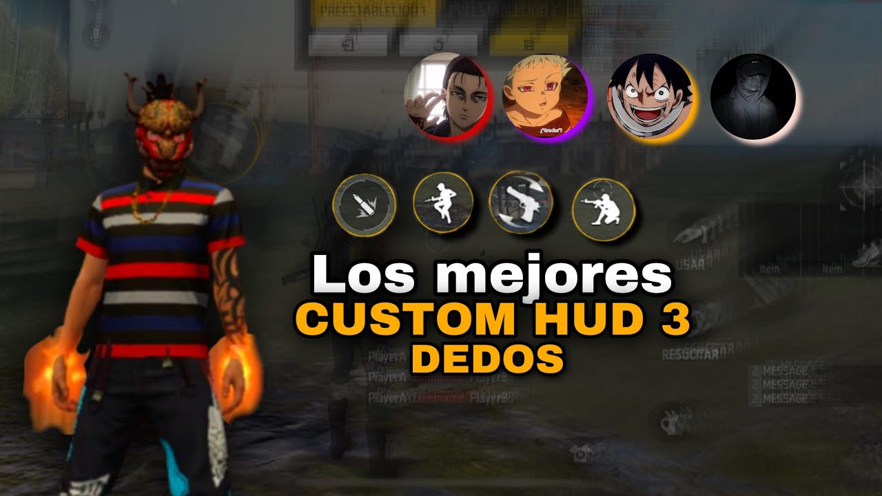 Top 4 CUSTOM HUD 3 DEDOS MAS FÁCILES Y INSANOS PARA DOMINAR🔥🇧🇷