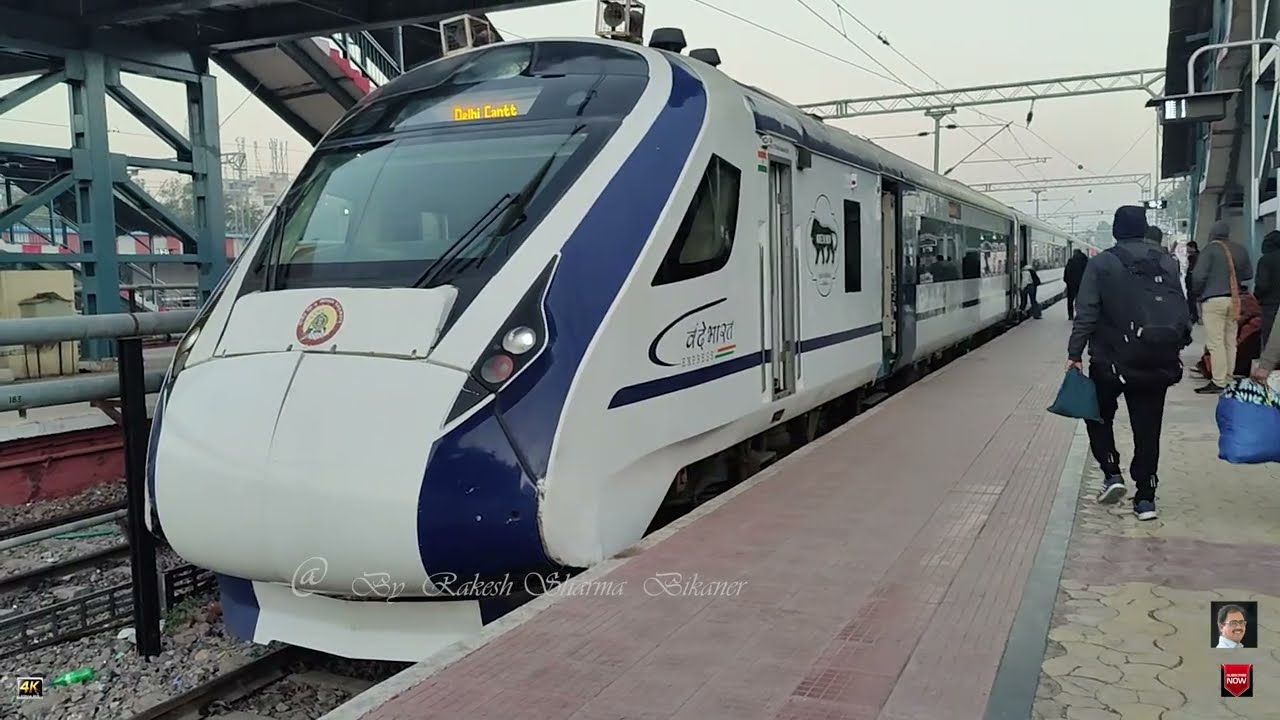 26471  Bikaner Delhi Cantt Vande Bharat Exclusive Departure and full speed  in action shot