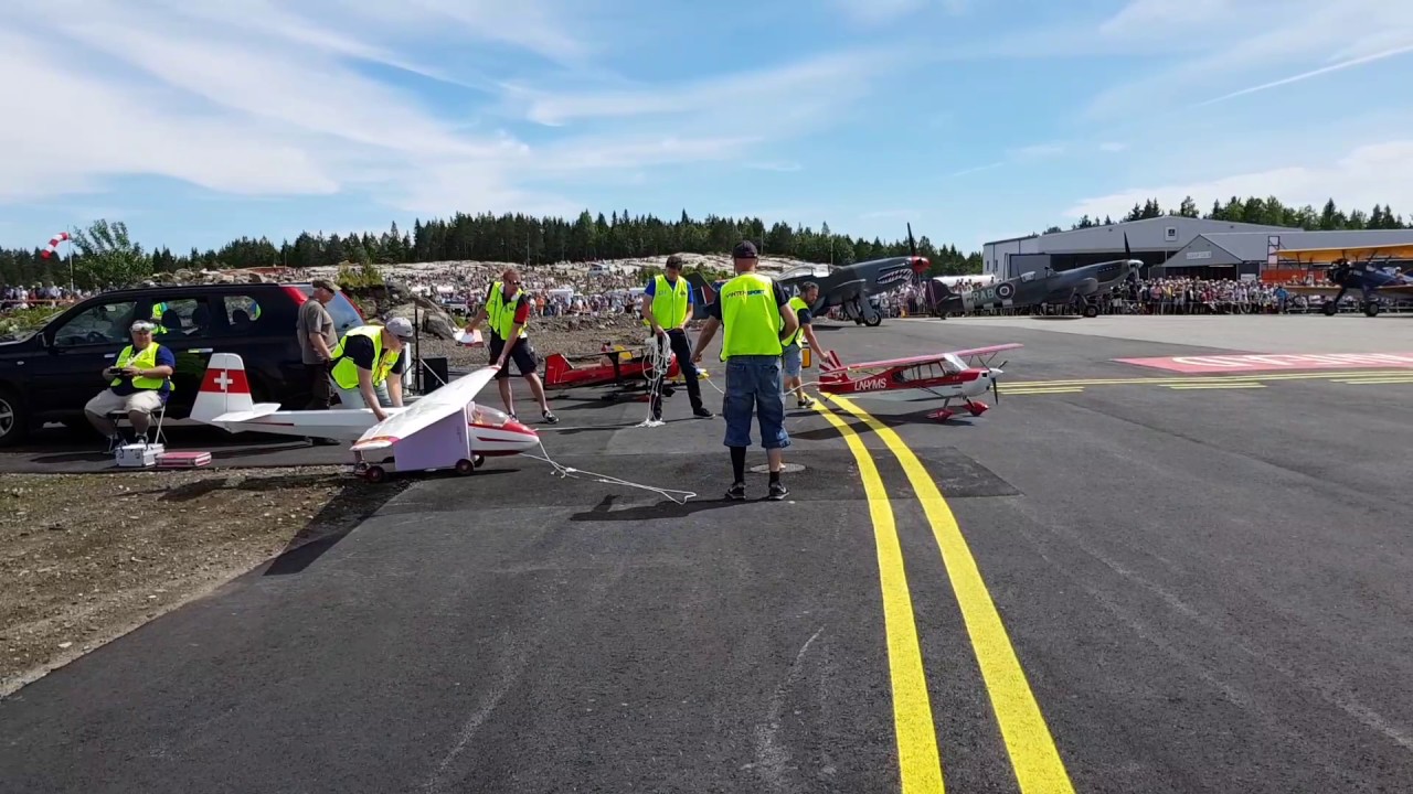 Inauguration of Arendal Airport Gullknapp with Gullknapp Modellflyklubb