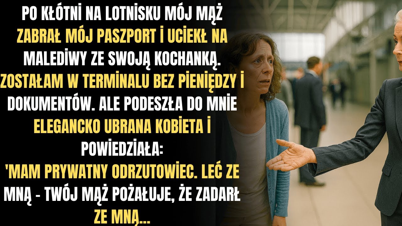 Mąż zostawił mnie na lotnisku bez niczego. Nie wiedział, że ta kobieta go zniszczy!