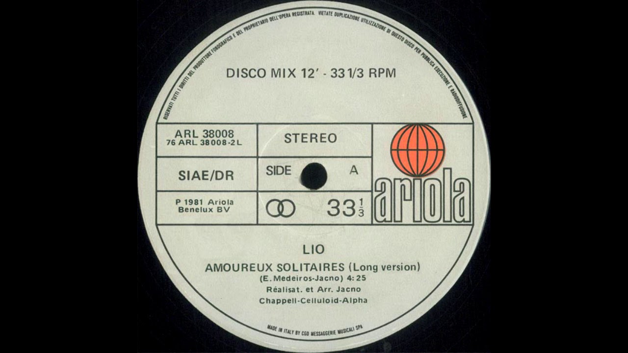 Lio - Amoureux solitaires (1981) (karlmixclub extended spécial)