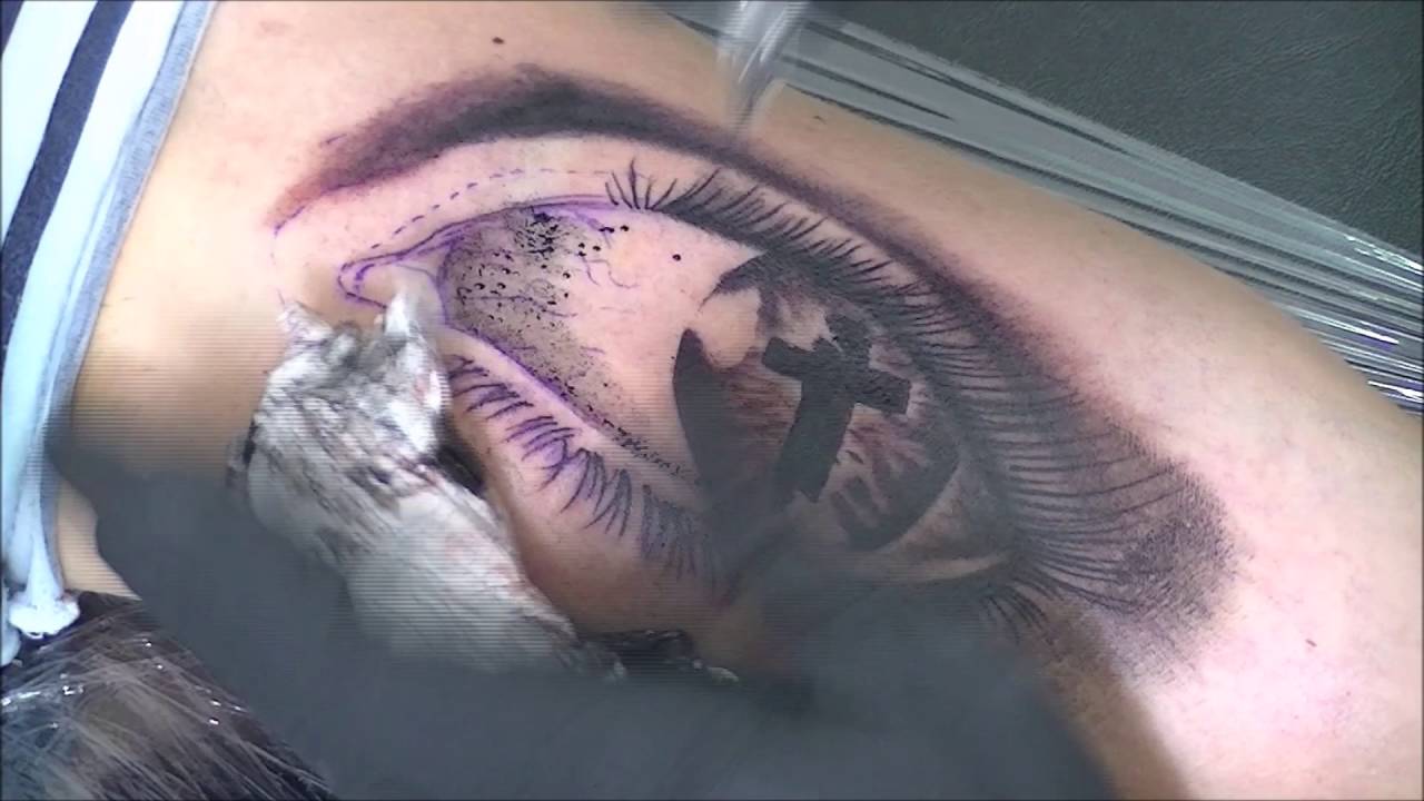 Eye of the believer tattoo - time lapse