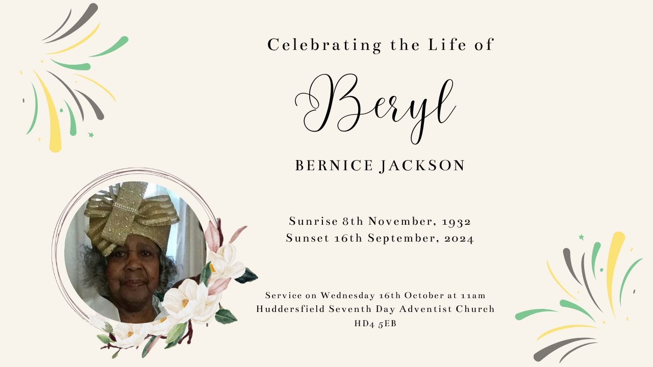 Celebrating the Life of Beryl Bernice Jackson