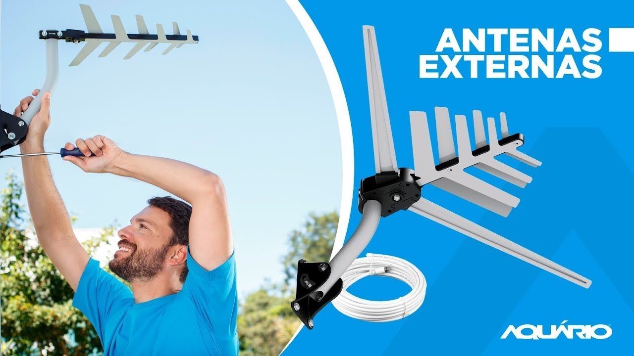 Antena Digital Externa para TV - Aqu&aacute;rio DTV-3000 - 6dBi