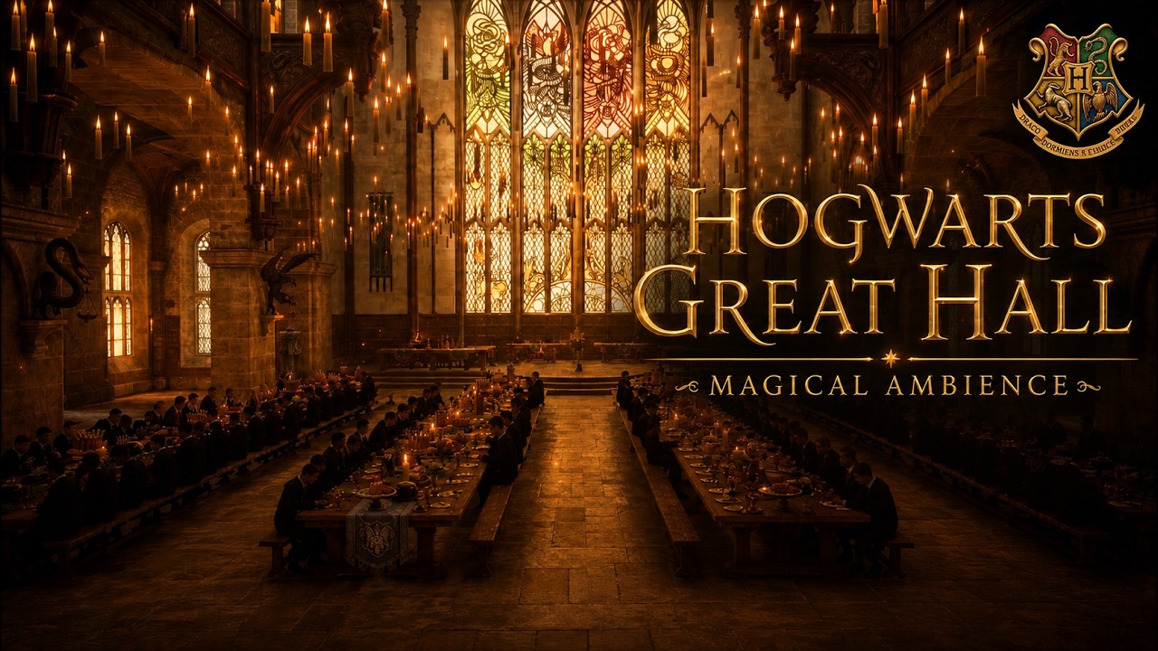 ✨ Hogwarts Great Hall Ambience | 3 Hours of Hogwarts Legacy Music and Sounds