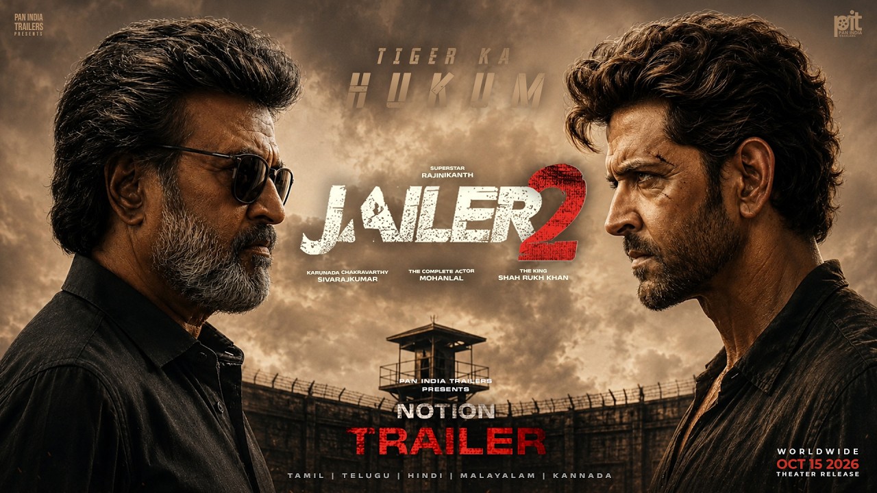 JAILER 2 - Notion Trailer | Rajinikanth | Hrithik Roshan | Mohanlal | Shiva Rajkumar | Nelson | PIT
