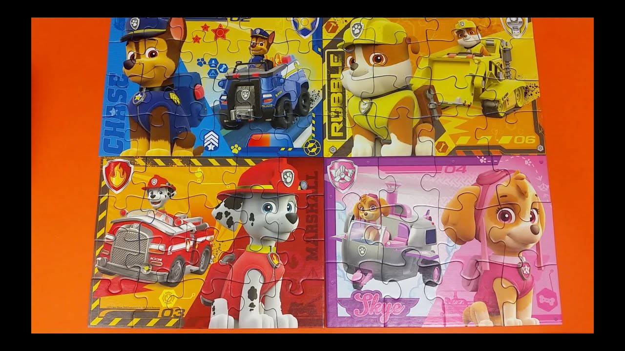 Paw Patrol Ravensburger Puzzle  Chase, Marshall, Rubble, Skye  Psi Patrol puzzle