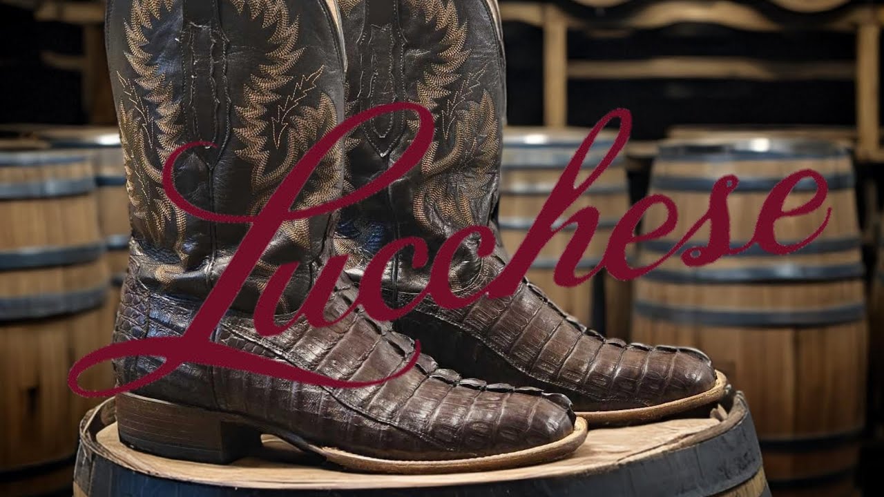Lucchese barrel brown caiman tail.