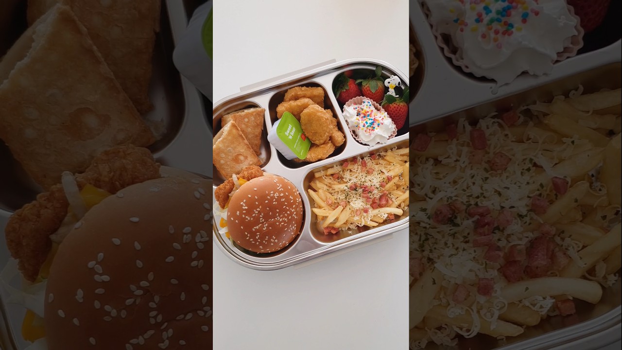 🍔🍟 Let's pack McDonald's into a Bento *I CRAVED THIS ALL WEEK* #asmr #lunchbox #lunch #shorts