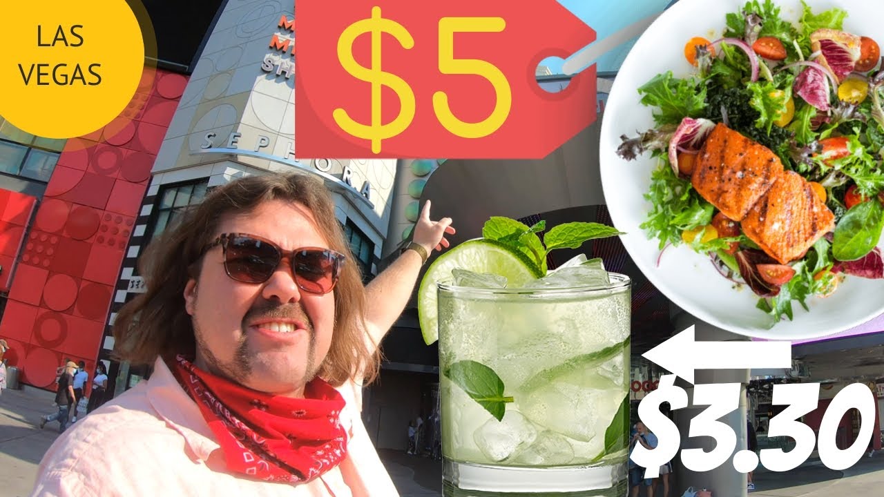 Cheap Eats Vegas Strip Ocean One Salmon $5 Calamari $5 $3.30 Cocktails Lunch, Bargain Miracle Mile