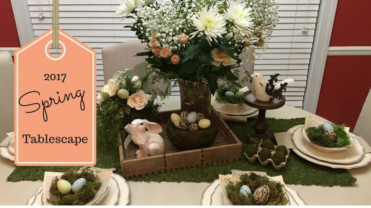 Spring Home Decor 2017| Farmhouse Chic Easter Tablescape