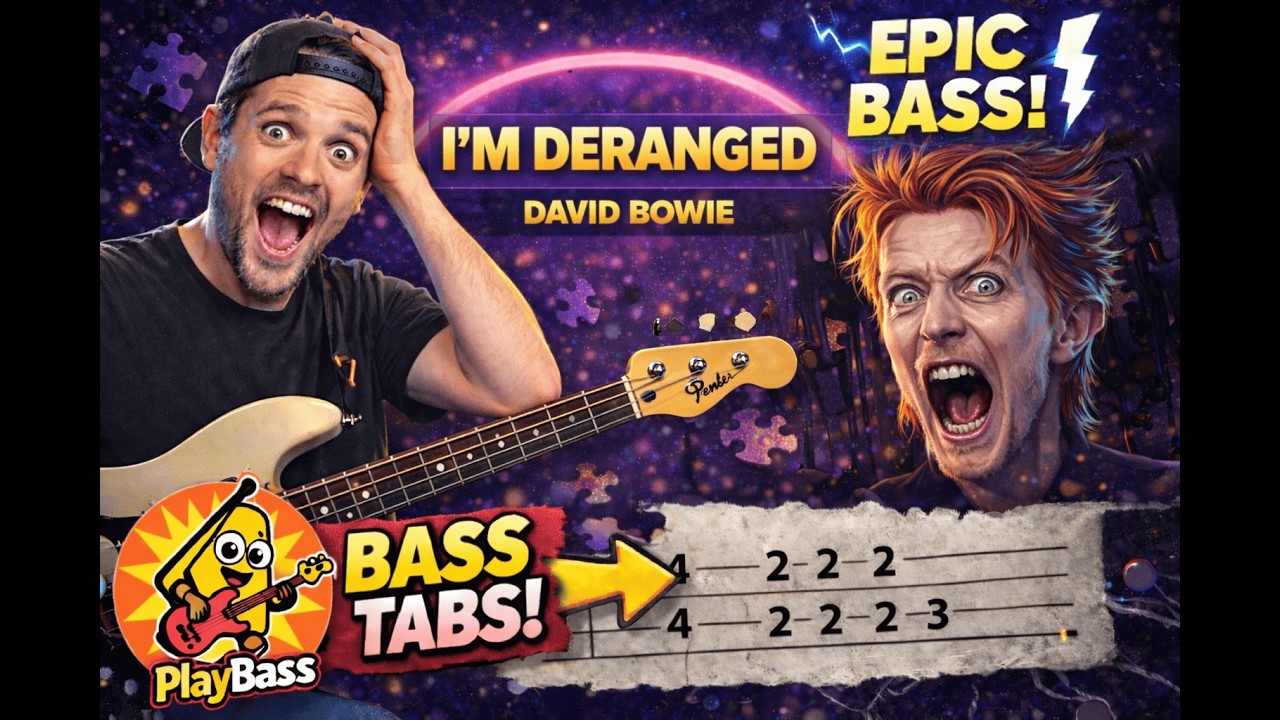 I'm Deranged - David Bowie (Bass Cover + Tabs)