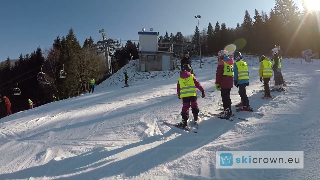 Kamienica Stacja Narciarska Dolny Śląsk / trasa 1, wzdłuż krzesła, cały zjazd