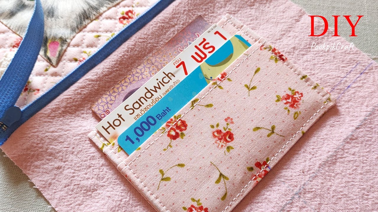 Very Easy!!! How to make Card Holder | So Beautiful | Sewing Trick | วิธีทำช่องใส่บัตรช่องใส่ธนบัตร