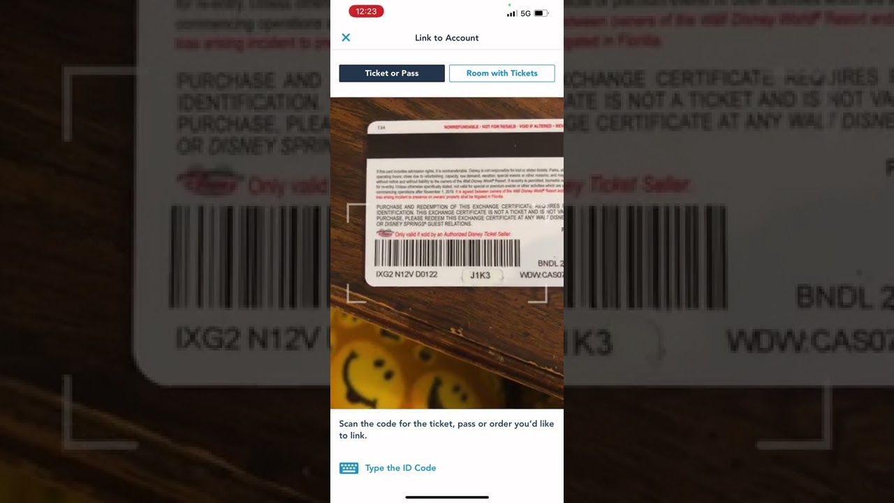 Linking a WDW Park Ticket in the My Disney Experience App. Needed for Salute Military Tix & GNH tix