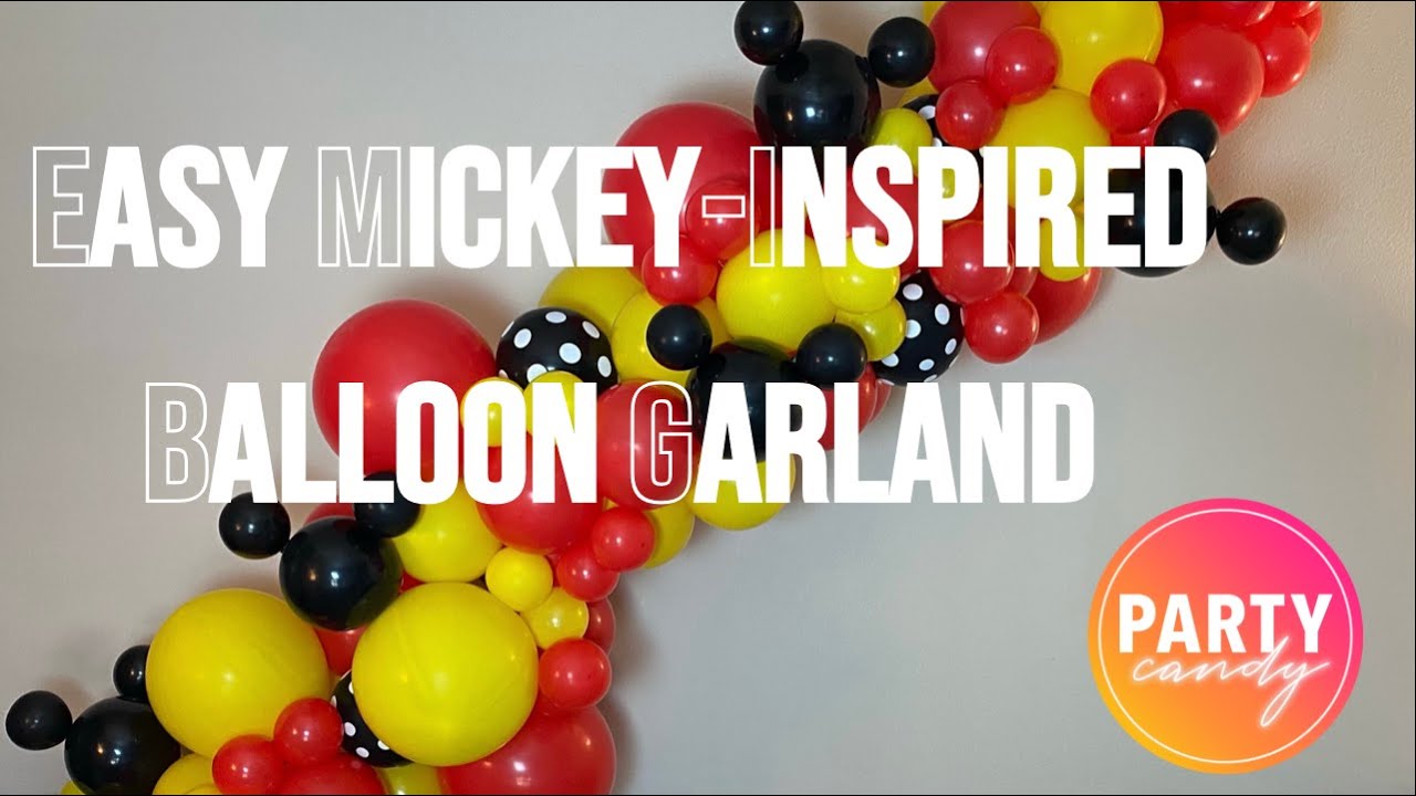 EASY Mickey-Inspired Balloon Garland