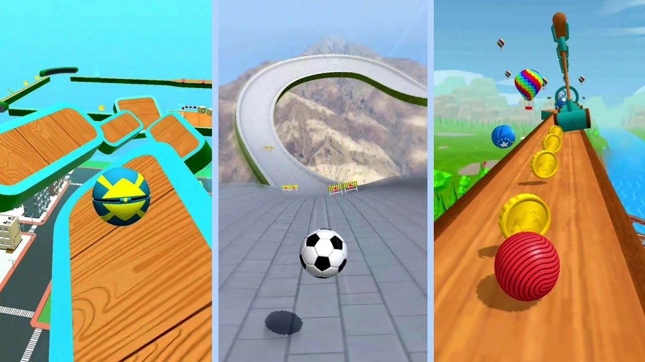 ⚽️Sky Rolling Ball 3D VS Racing Ball Master 3D VS Sky Ball Jump 🎊🎳🐹80