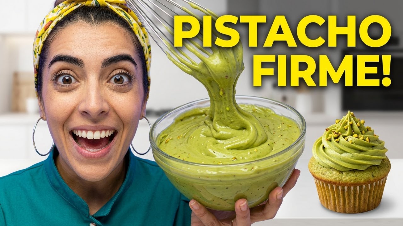 CREMA PASTELERA DE PISTACHO 💚 | Firme, deliciosa y perfecta para tus muffins y pasteles 🎂