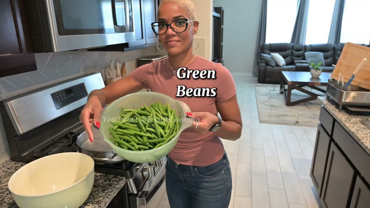 Honey Balsamic Pork Chops | Macaroni Salad | Garlic Butter Green Beans