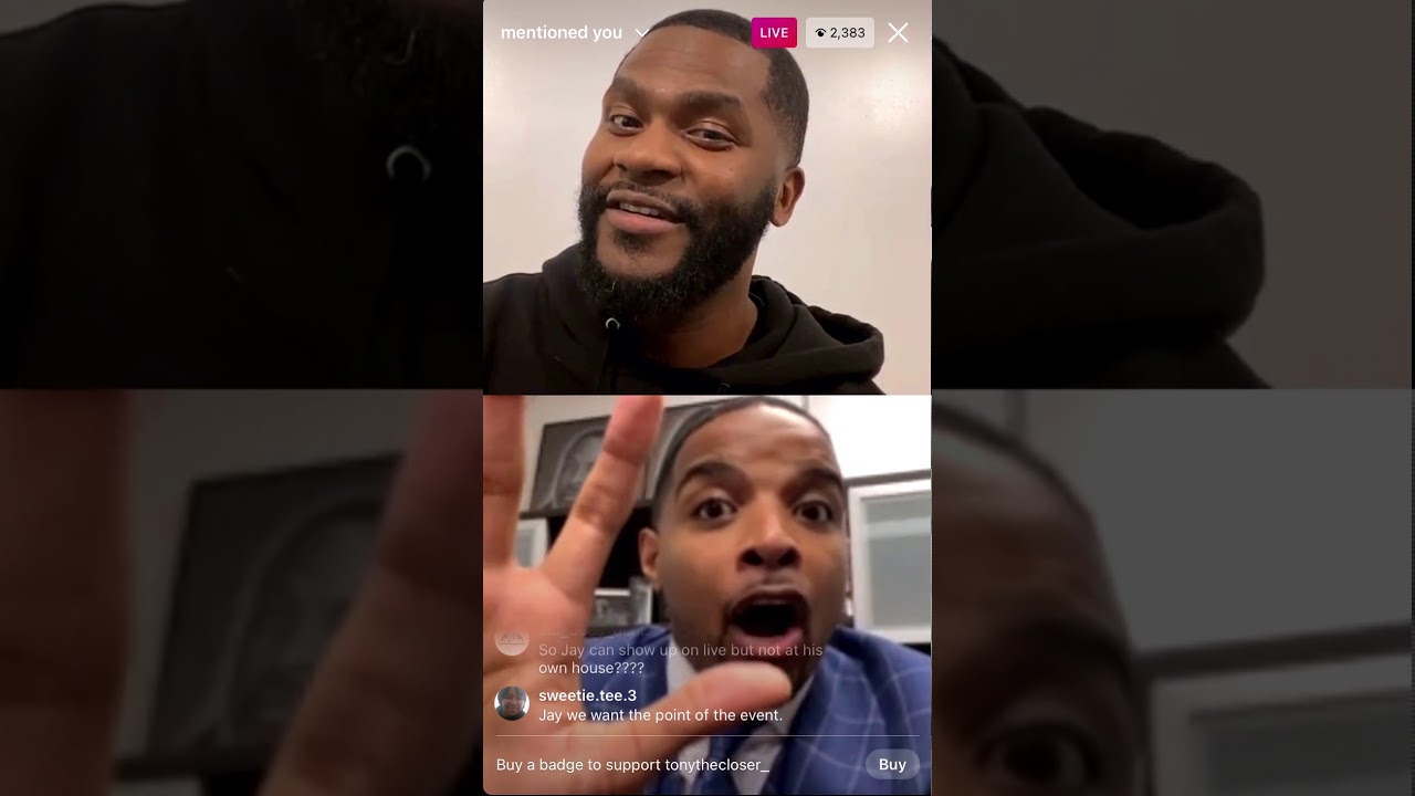 JAY MORRISON & TONYTHECLOSER get disrespectful over ig live