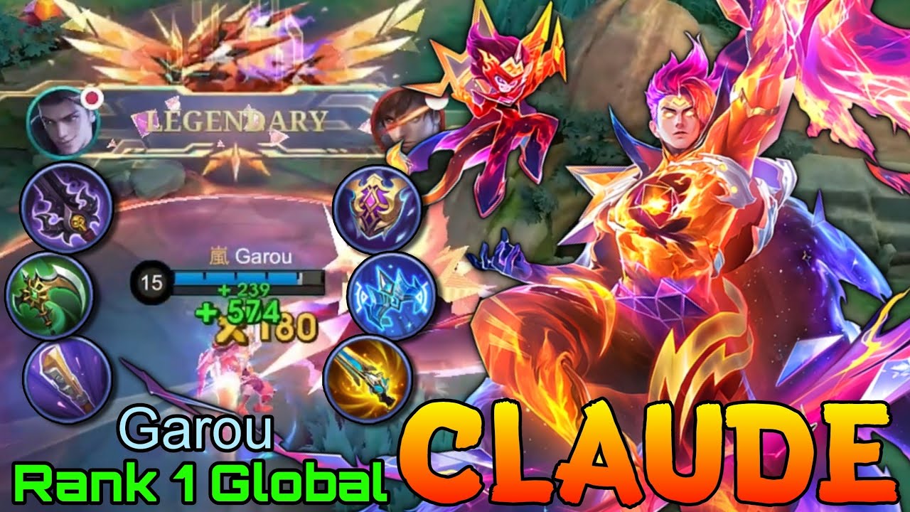 Perfect Play Claude Unstoppable Build - Top 1 Global Claude by Garou - Mobile Legends