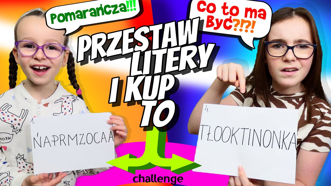 PRZESTAW LITERY I KUP TO Challenge #fikimikiagatkiimoniki