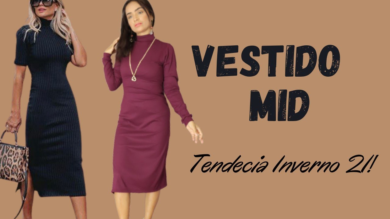 COMO FAZER VESTIDO DE MALHA COM GOLA ALTA Tendência Outono/Inverno