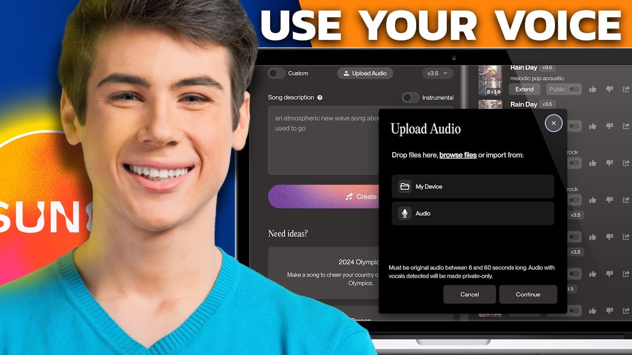 How To Use Your Own Voice In Suno AI Music Generator