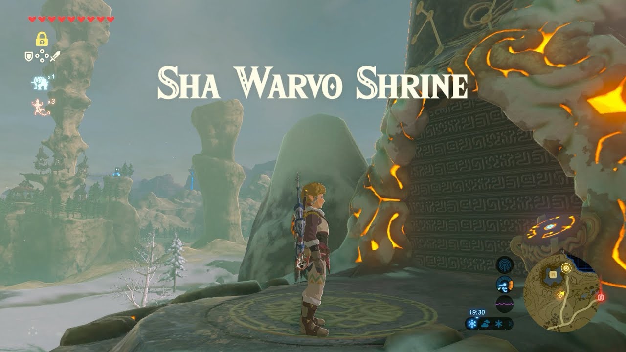The Legend of Zelda Breath of the Wild - Sha Warvo Shrine Path of Hidden Winds Playthrough
