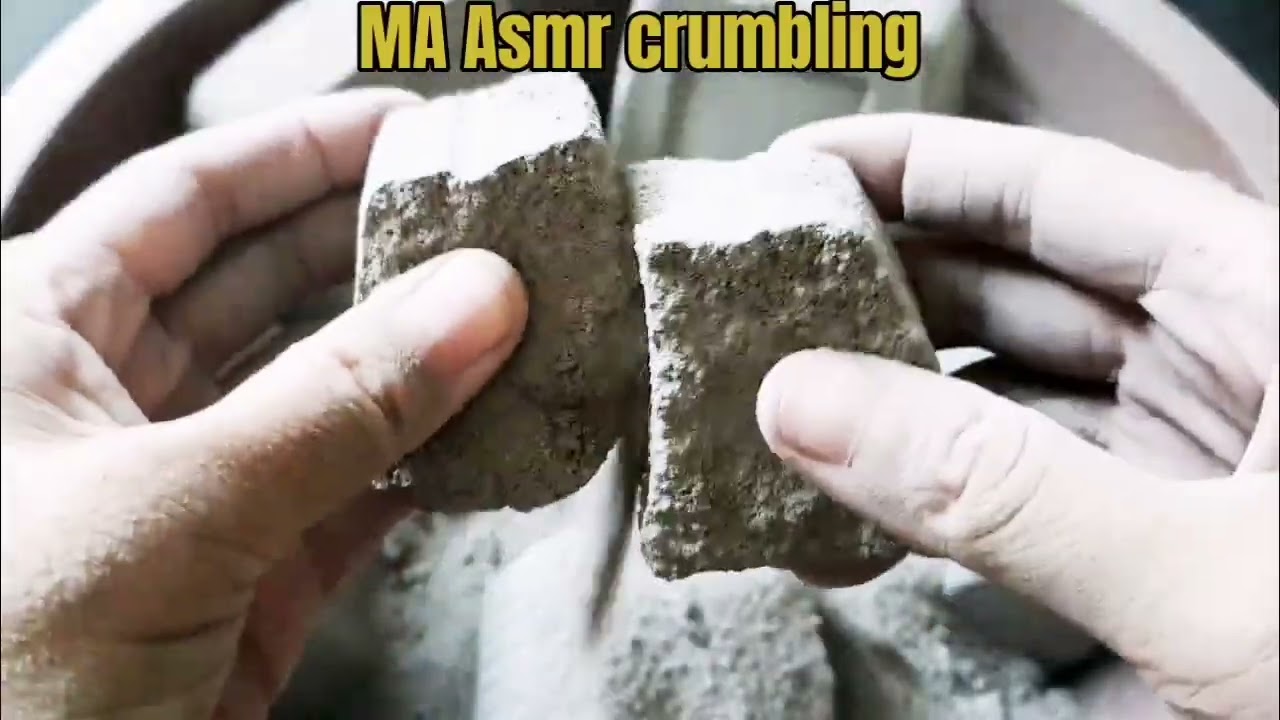 Sandment  Bricks 🧱  Crumble _ Rubbing _ Palm Crushes Dry Tub Crumbling 🤤 🤤 🤤 @MAAsmrcrumbling 