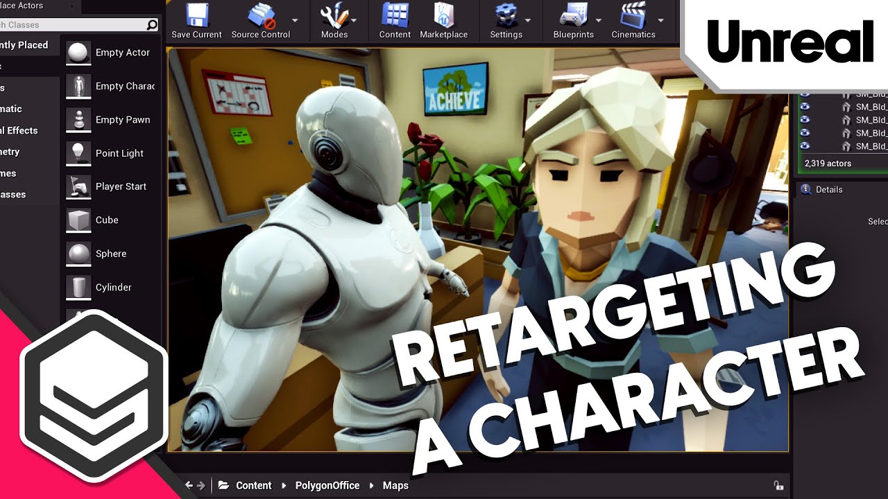 Retargeting a Synty Studios character in Unreal Engine 4