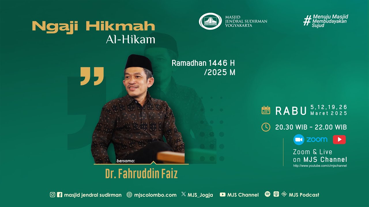Ngaji Hikmah Al-Hikam | Pertemuan 2 | Dr. Fahruddin Faiz | Masjid Jendral Sudirman