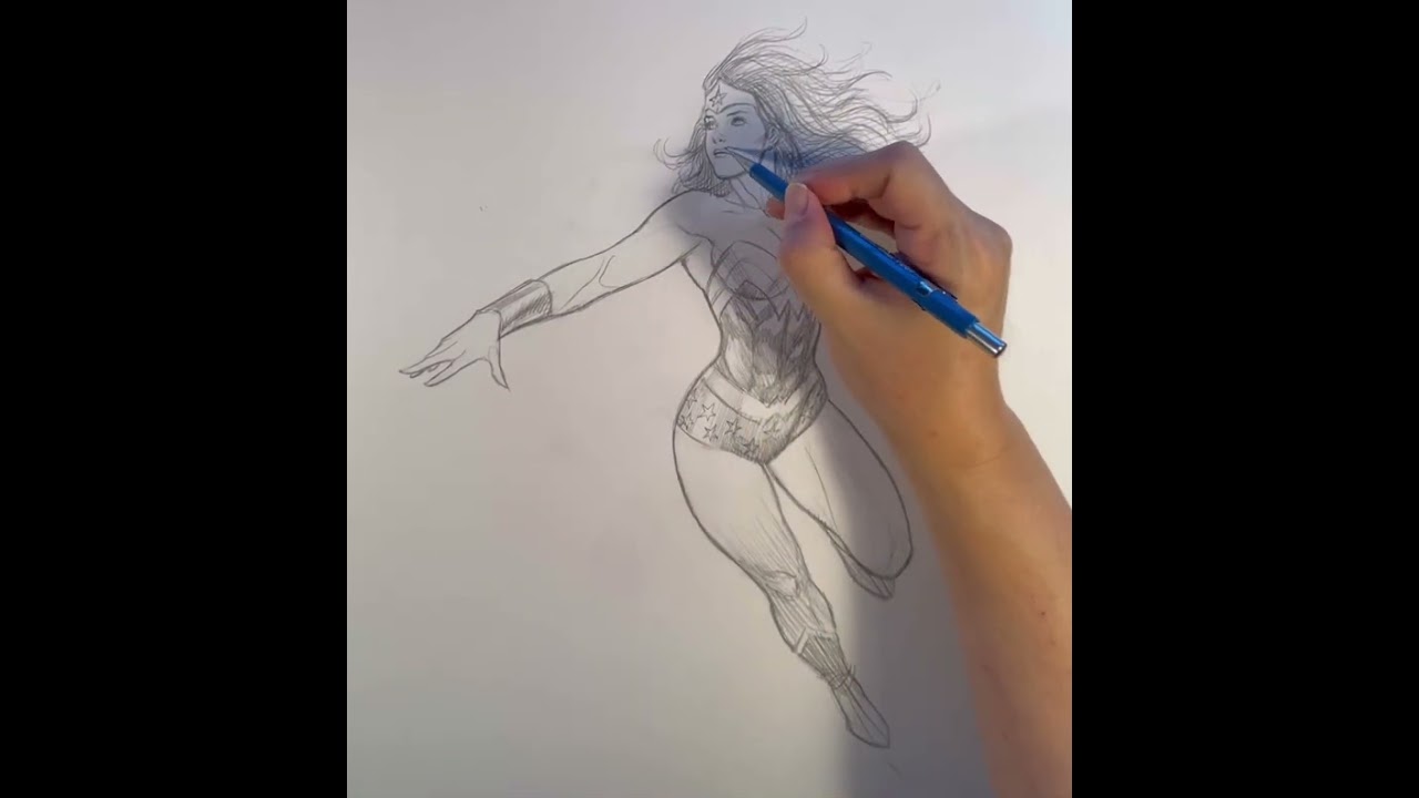 Frank Cho Drawing Demo - Wonder Woman
