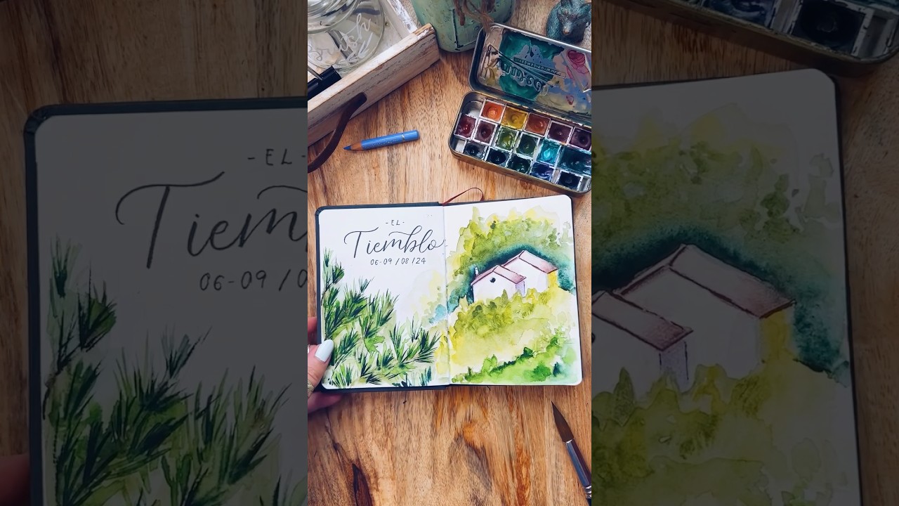 Art Journal 2024 🌿😊 #acuarela #artjournal
