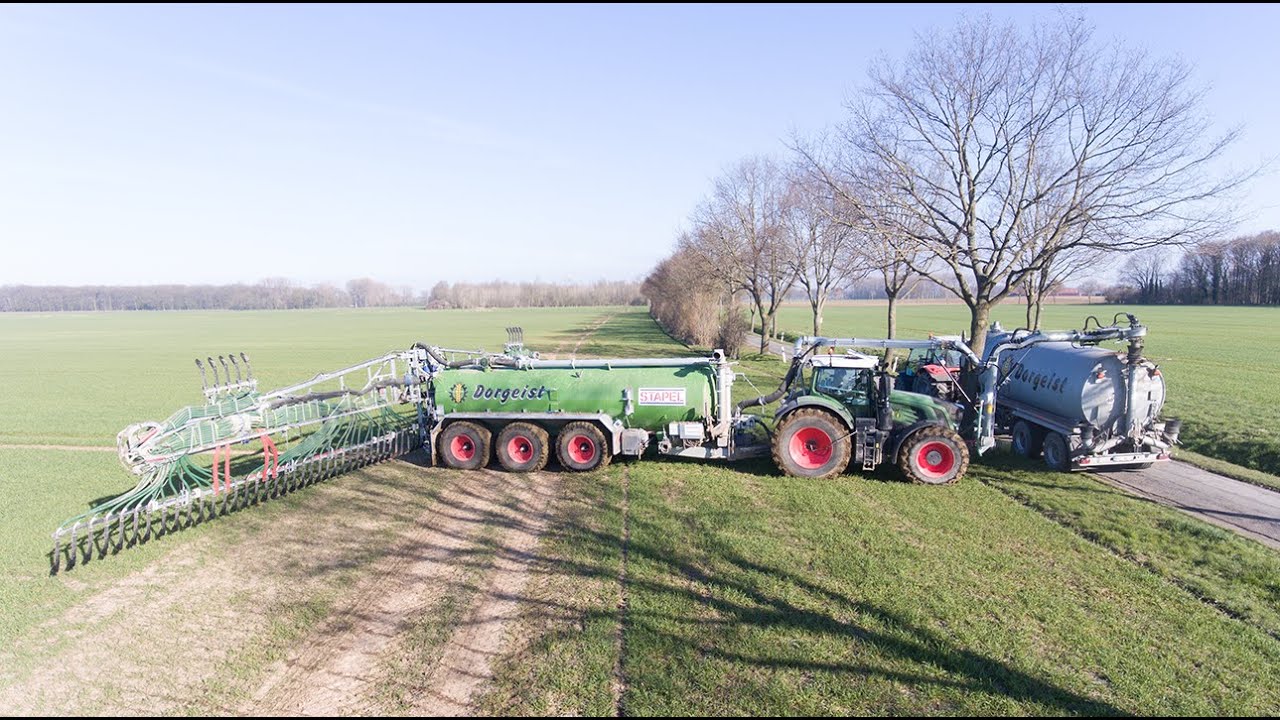 Lohnunternehmen Dorgeist | Fendt 936 Vario mit Stapel-fass mit 30 M Vogelsang SwingMax Slide
