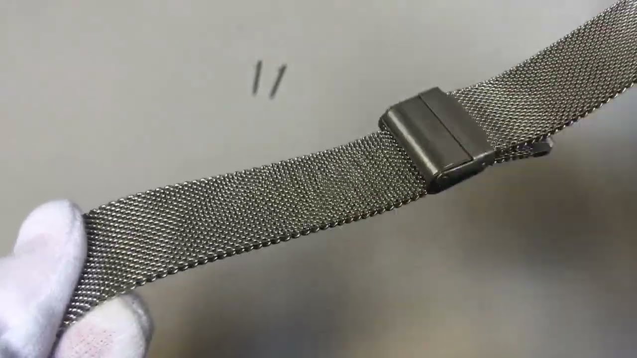 Premium Silver Steel Metal Adjustable Mesh Bracelet Watch Band Strap Double Lock Clasp 5025