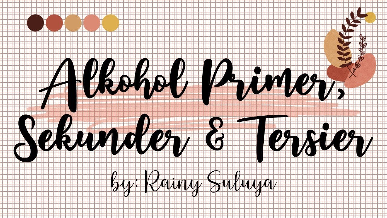 Alkohol Primer Sekunder Tersier