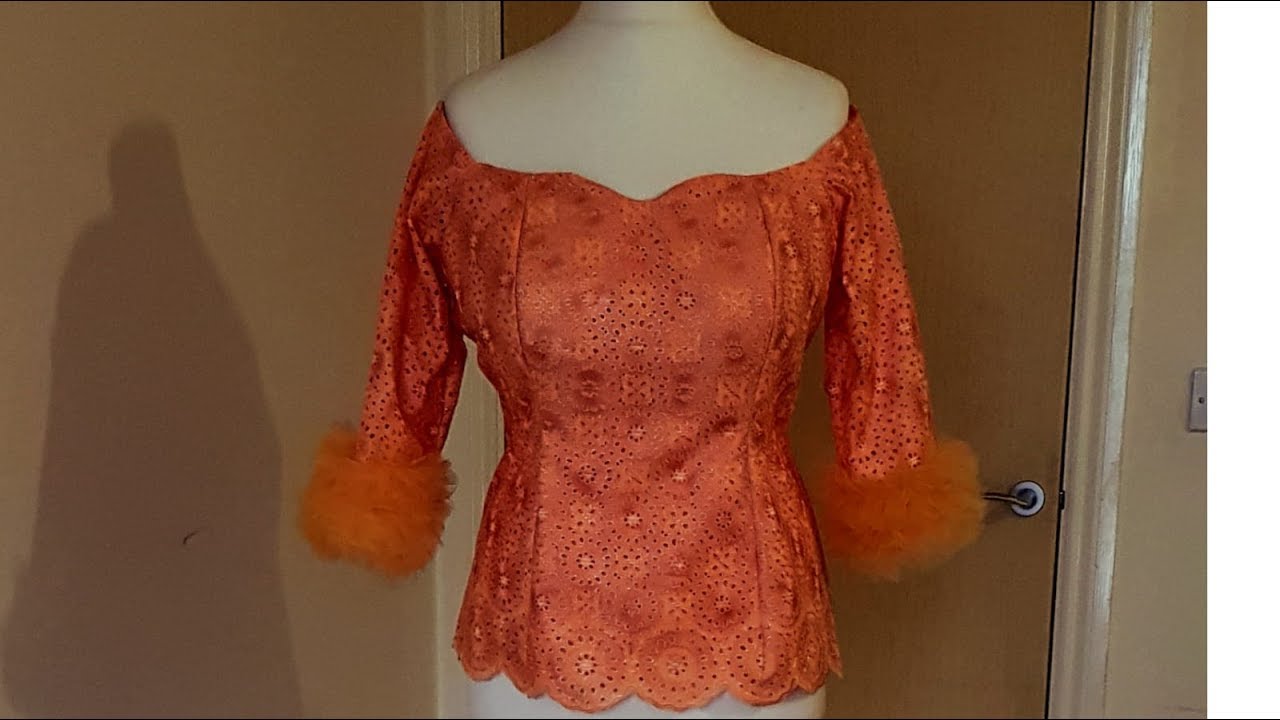 How to Cut Off Shoulder Blouse *EASIEST METHOD* for Beginners