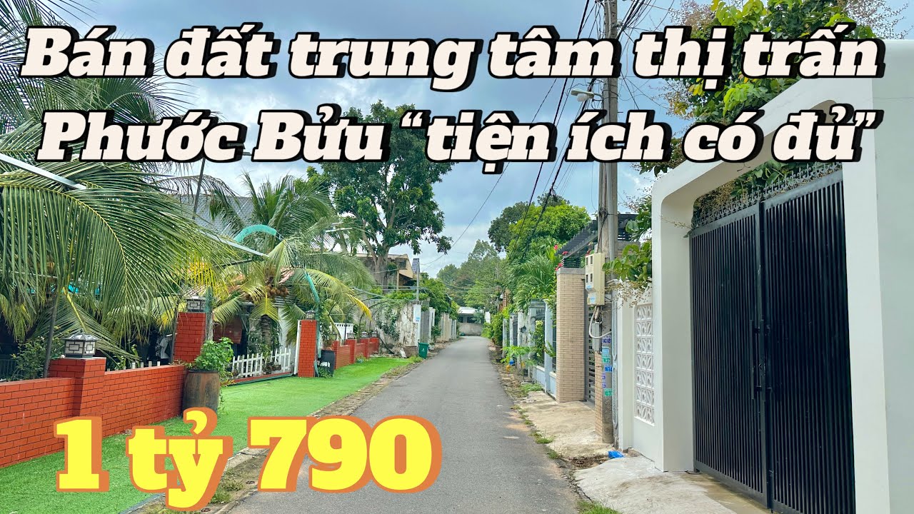 #514 Bán đất nền trung tâm ngay xã Hồ Tràm “180mv” giá đầu tư & nghỉ dưỡng | Gần biển Hồ Tràm. 