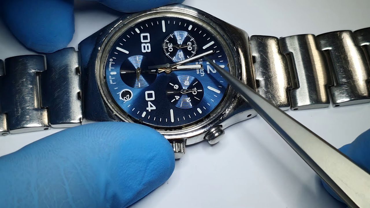 how to change Swatch Irony Chrono  Pusher Button