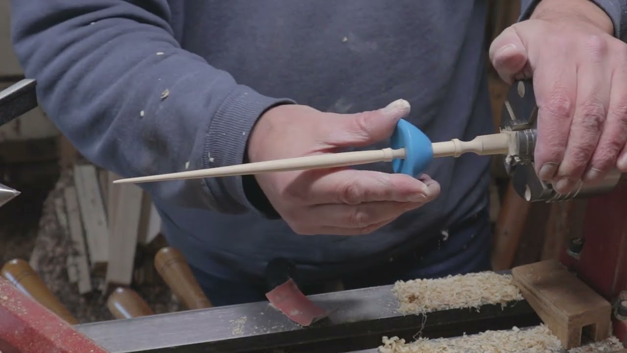 Turning a Holly Tibetan Spindle Shaft
