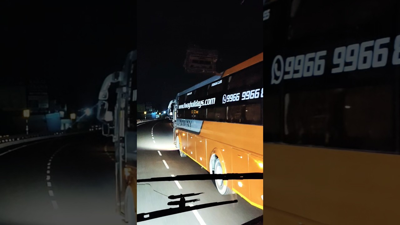 KMRL TRAVELS CHASE AND OVERTAKES NWAY HOLIDAYS‼️#trending #viral #shorts #bus #kmrl #nway #chase 🚍