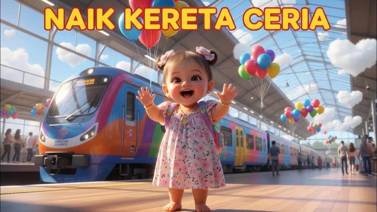 Naik Kereta Ceria 🚂 | Lagu Anak Lucu & Seru | Kiara Animasi 