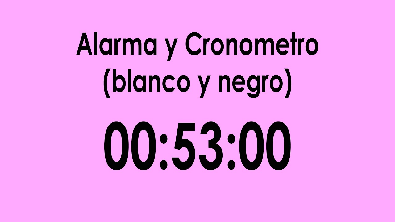 Cronómetro y Alarma ⏳ 53 Minuto en Blanco y Rosa ⚪🌸
