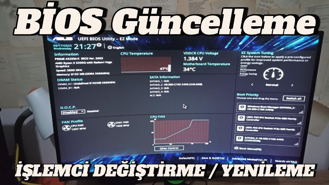 Bios Güncelleme Nasıl Yapılır? Yeni işlemci takma, işlemci yükseltme. Dikkat edilmesi gerekenler.