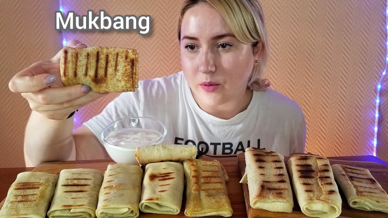 БЛИНЧИКИ МЯСО ВЕТЧИНА СЫР ТВОРОГ МУКБАНГ АСМР | PANCAKES MEAT HAM CHEESE COTTAGE CHEESE MUKBANG ASMR